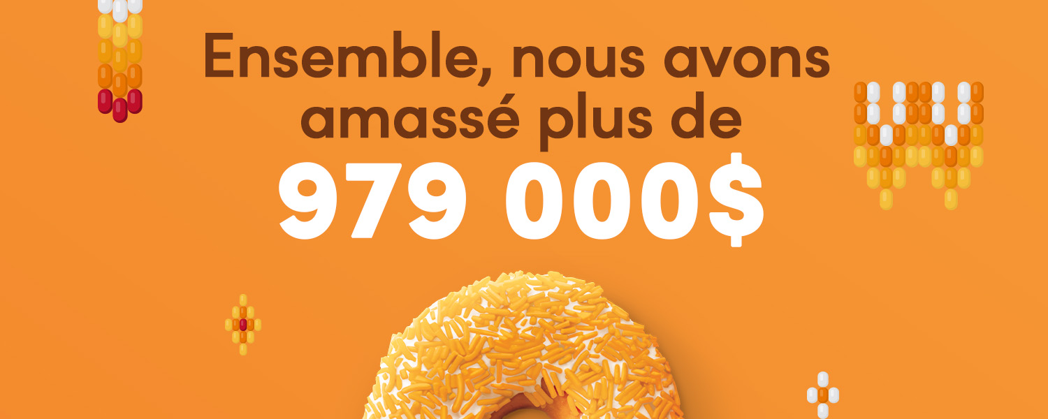 La campagne du beigne aux vermicelles orange de Tim Hortons a permis d’amasser 979 000 $ pour des organismes autochtones partout au Canada