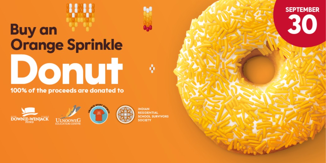 Tim Hortons Orange Sprinkle Donut returns today with 100 percent of proceeds supporting Indigenous organizations