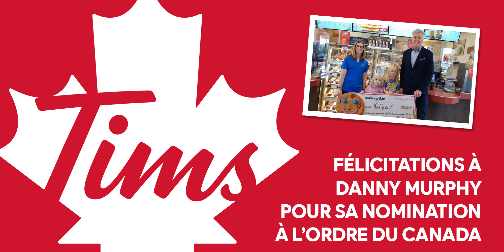 FÉLICITATIONS À DANNY MURPHY POUR SA NOMINATION À L’ORDRE DU CANADA