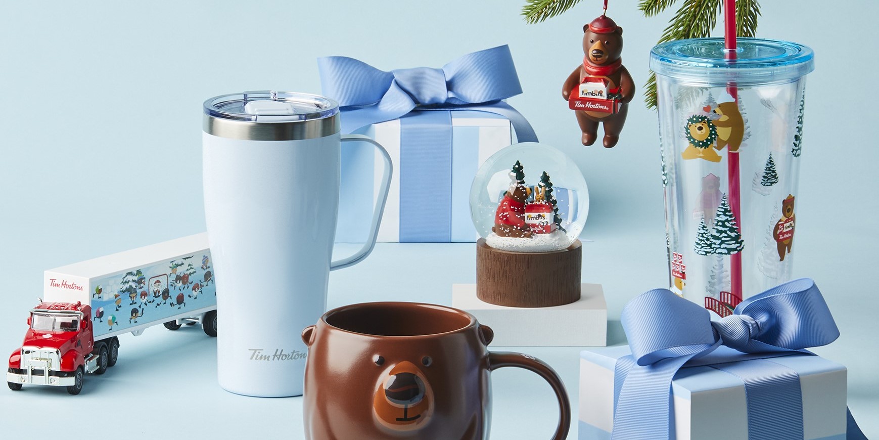Tim Hortons® holiday merch available now at participating Tims® restaurants across Canada with an adorable “Beary Kind” theme