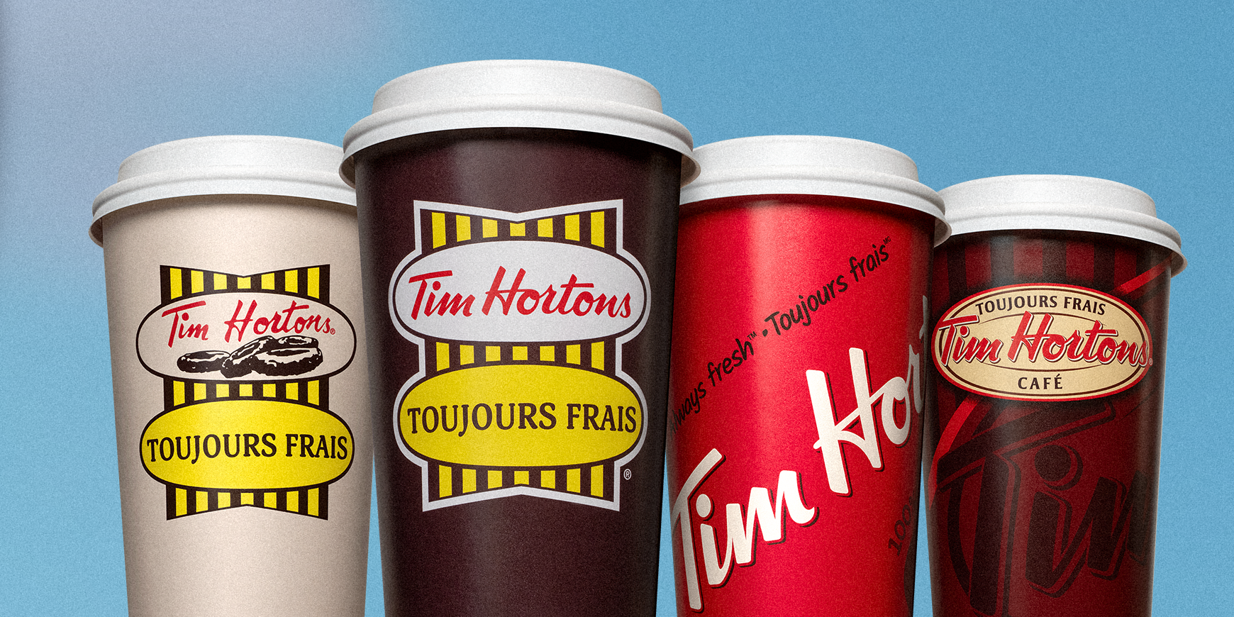 Tim Hortons lève son gobelet à la Journée nationale du café en proposant quatre gobelets à boissons chaudes rétro pour une durée limitée!