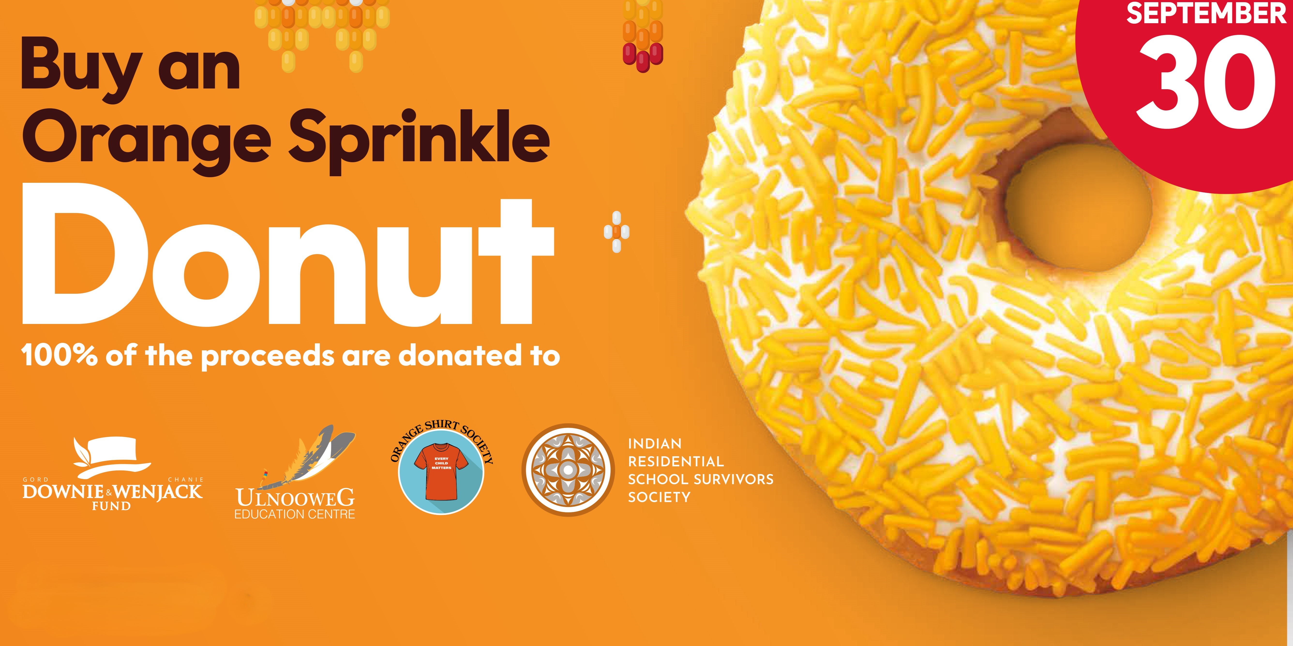 Tim Hortons Orange Sprinkle Donut is back TODAY with 100% of proceeds donated to Indigenous organizations