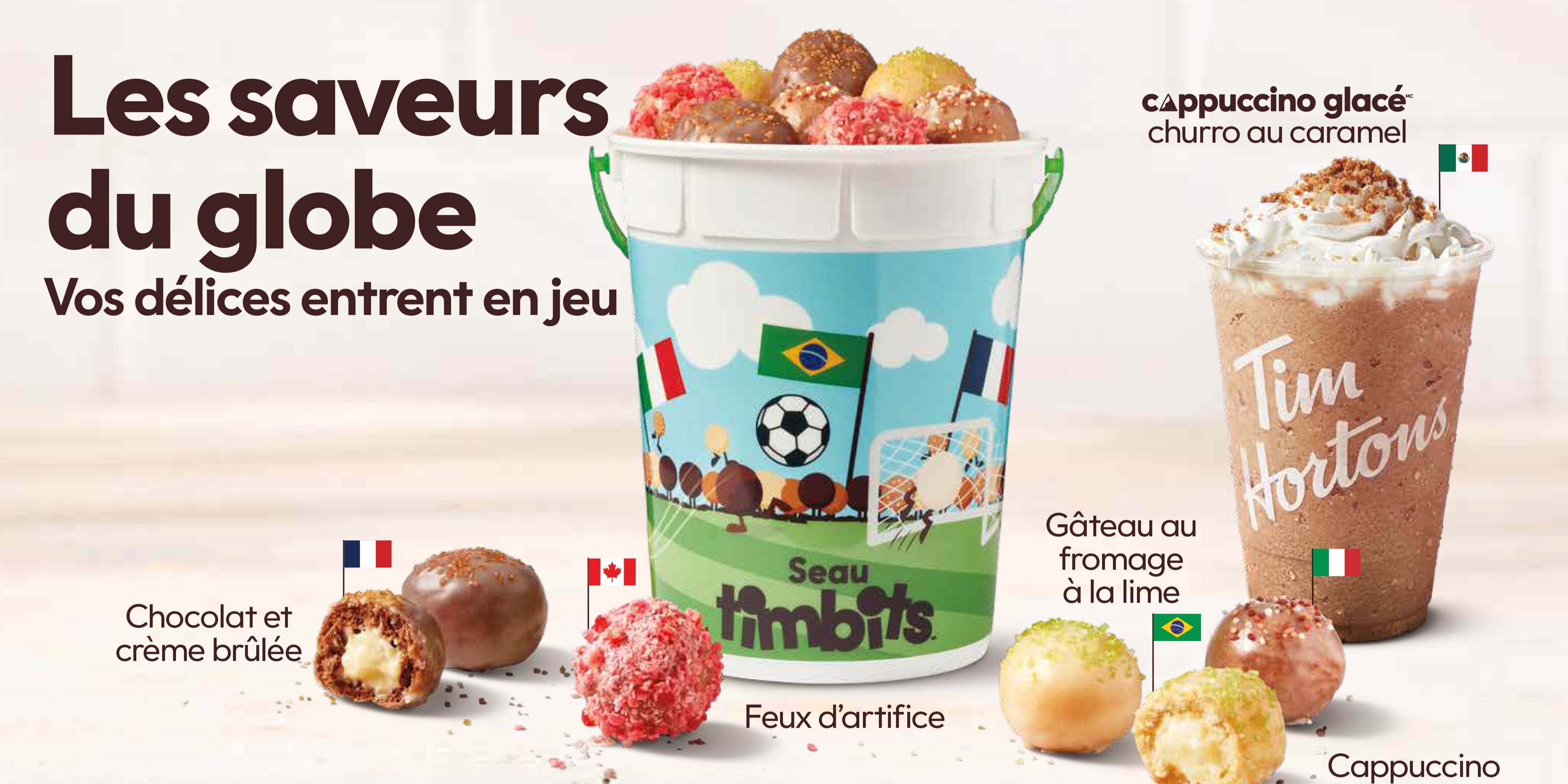 Tim Hortons® célèbre son héritage de soccer avec un nouveau partenariat avec adidas pour les chandails Soccer TimbitsMD, de nouveaux Timbits Les saveurs du globe et des seaux TimbitsMD sur le thème du soccer