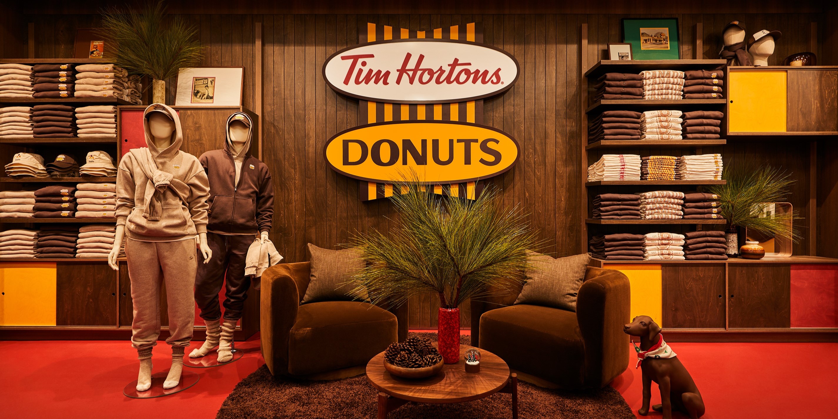 First-of-its-kind Tim Hortons pop-up merch store is now open at the CF Toronto Eaton Centre through to the end of the holiday shopping season