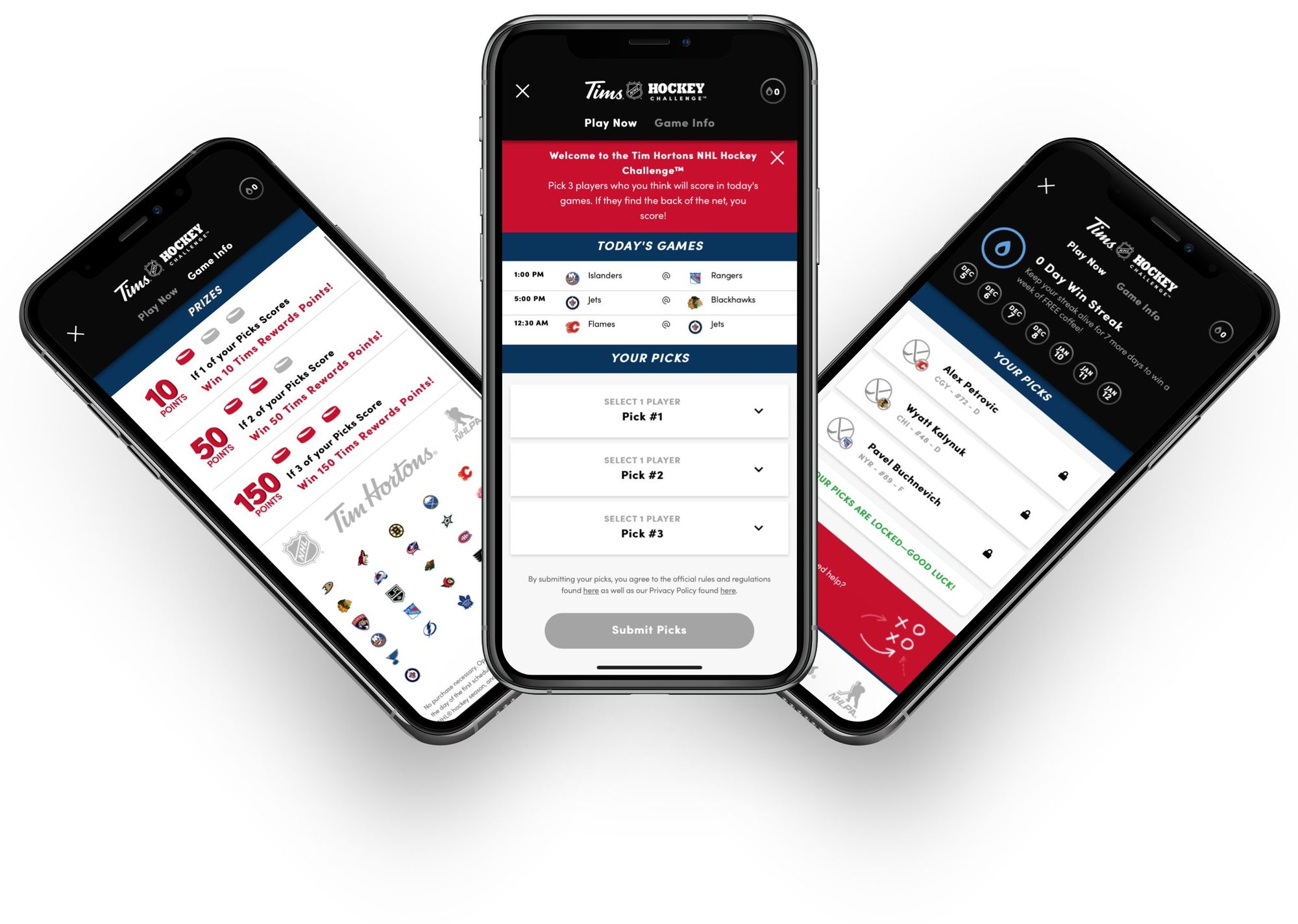 The Tim Hortons® NHL Hockey Challenge™ is back with a chance to win Tims Rewards points throughout the 2020-21 NHL® hockey season