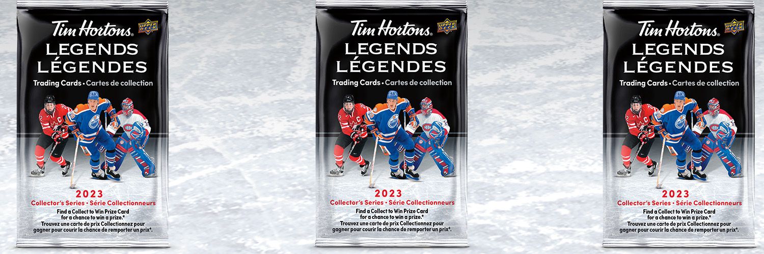 Tim Hortons lance aujourd'hui les NOUVELLES cartes de collection Légendes, mettant en vedette des anciens de la LNH et des légendes du hockey féminin d'Équipe Canada, avec Wayne Gretzky, Hayley Wickenheiser, Patrick Roy, Angela James et plusieurs autres!