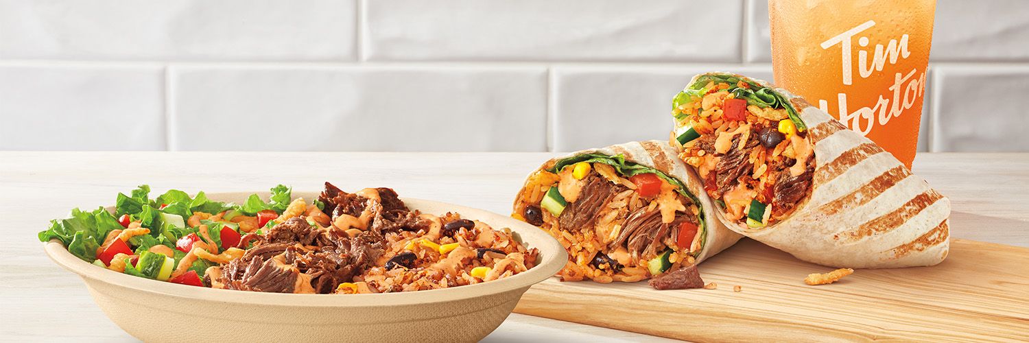 Tim Hortons lance ses toutes nouvelles options de dîner et de souper : les bols et wraps-délices au steak chipotle, à la fois frais et délicieux!