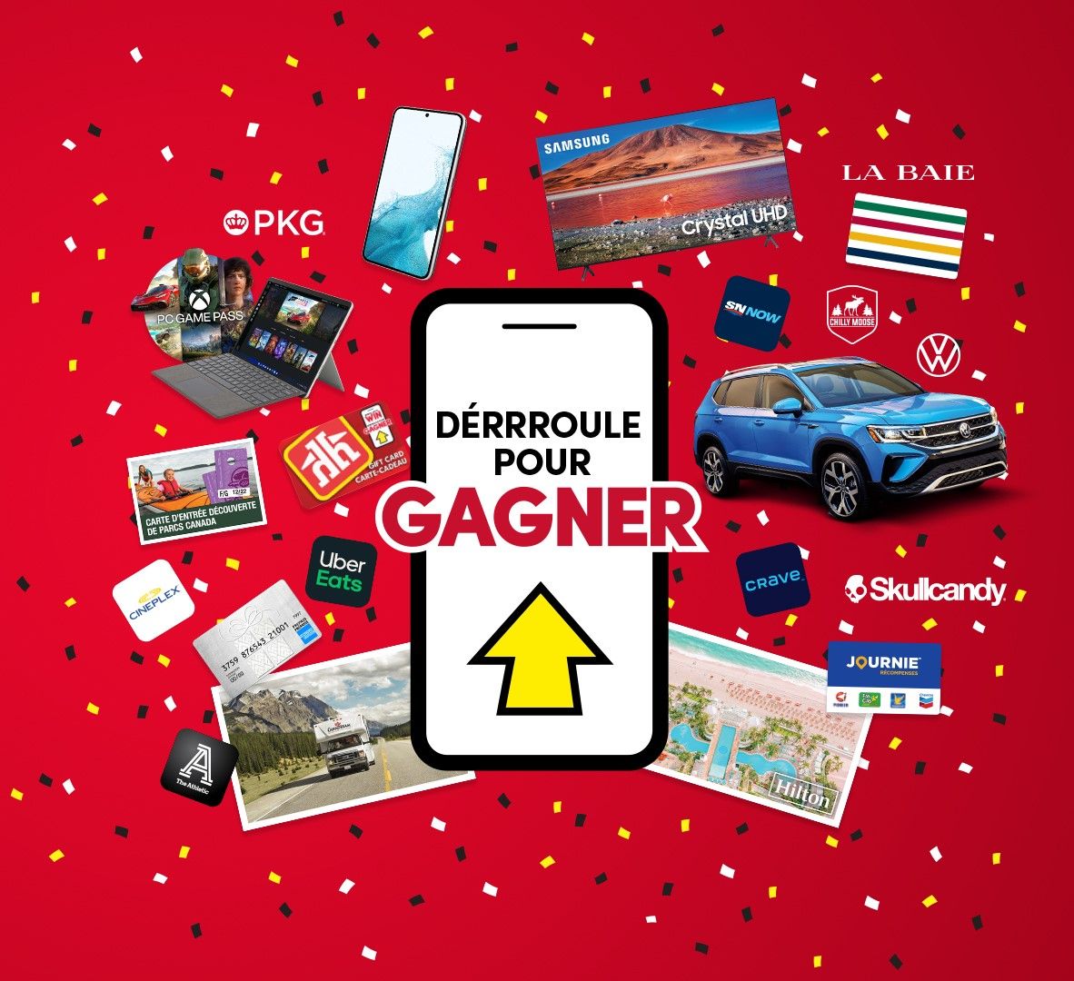 Déroule pour gagner est de retour le 7 mars avec plus de 100 millions de dollars en prix à gagner et de nouveaux prix à révéler en prime avec les commandes mobiles. Et les invités gagnent un prix chaque fois!