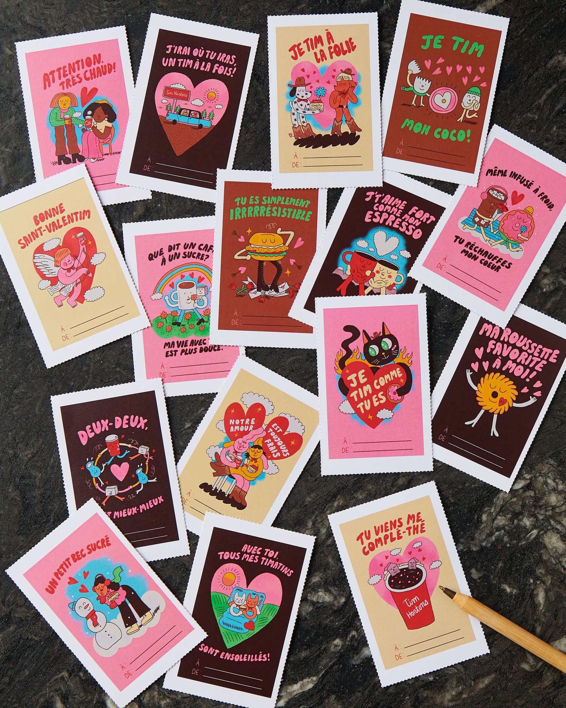 ALERTE CONCOURS : Pour la Saint-Valentin, Tim Hortons donne aux Canadiens la chance de gagner et de partager des cartes de Valen-Tim avec leurs proches.