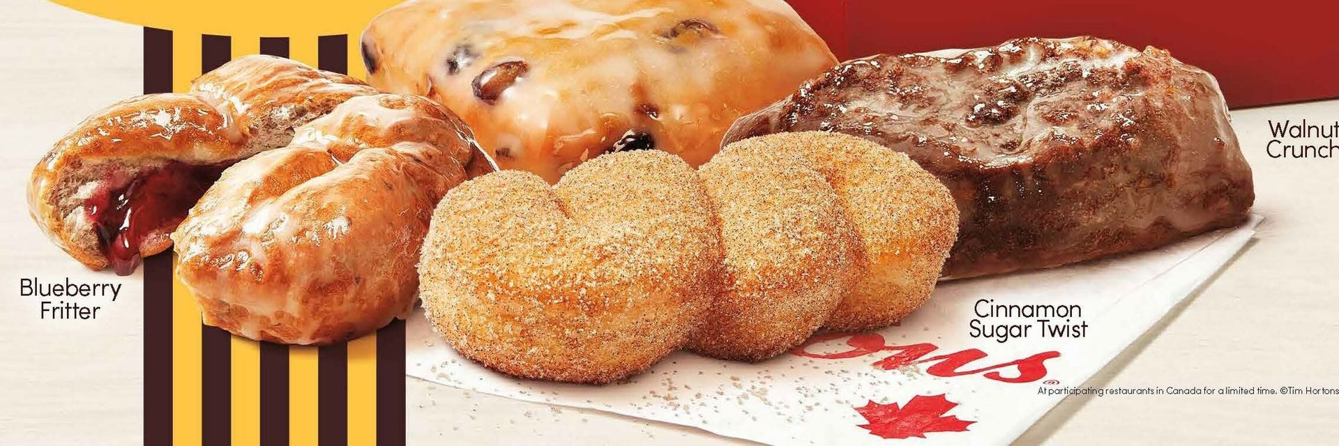 Tim Hortons is turning 60! Get ready to join Tims for a year of festivities starting with the return of four retro donuts - the Dutchie, Blueberry Fritter, Cinnamon Sugar Twist and Walnut Crunch